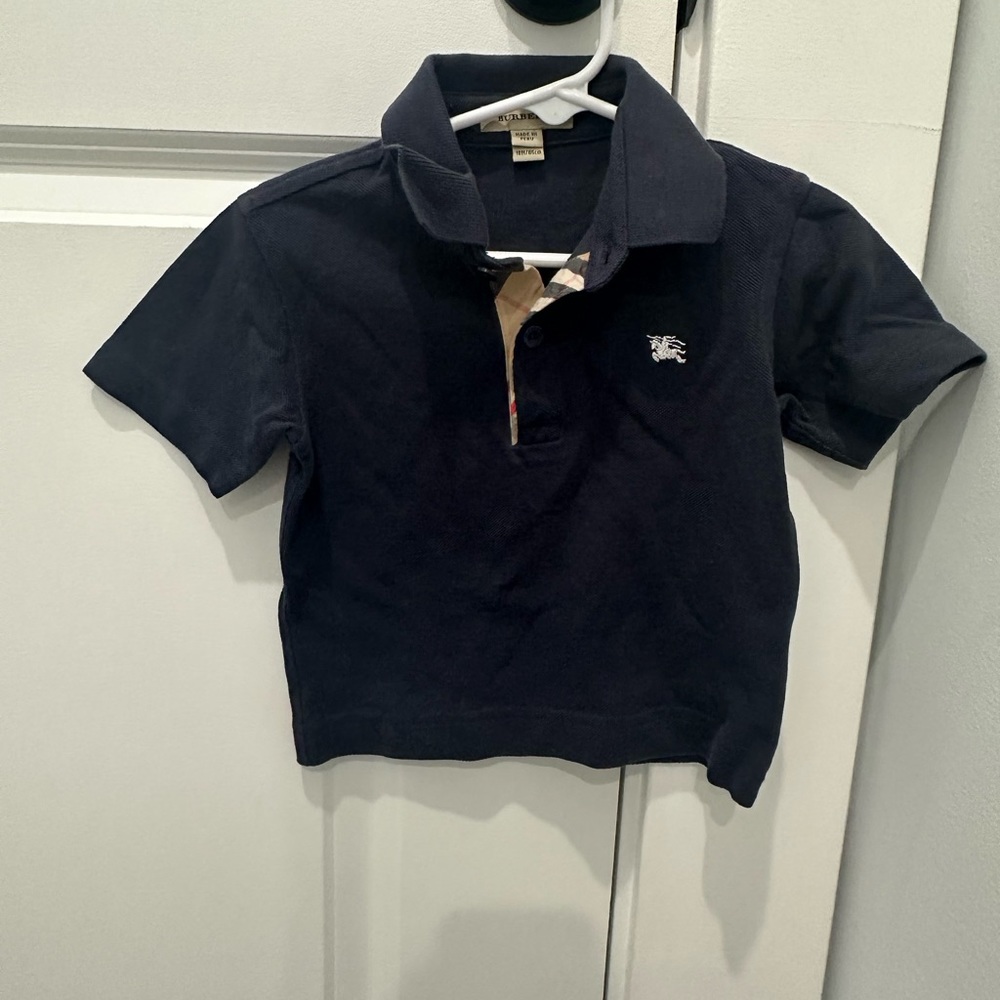 Infant Burberry collard shirt